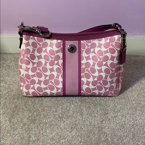 Leather COACH handbag